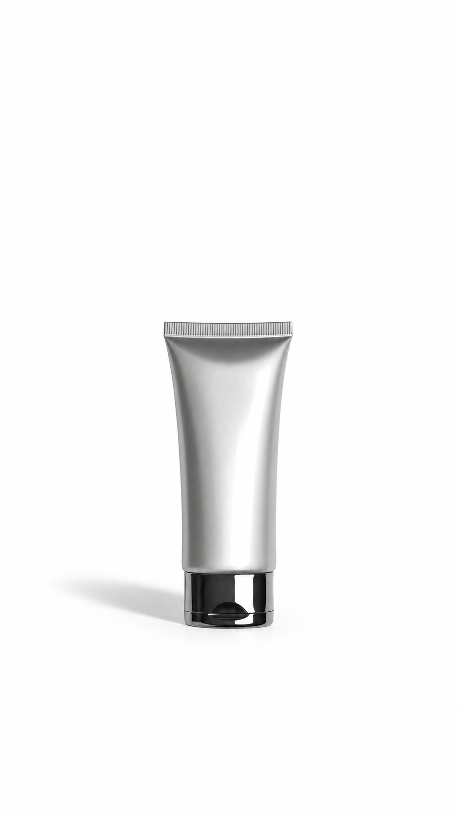 Minimal silver cosmetics tube